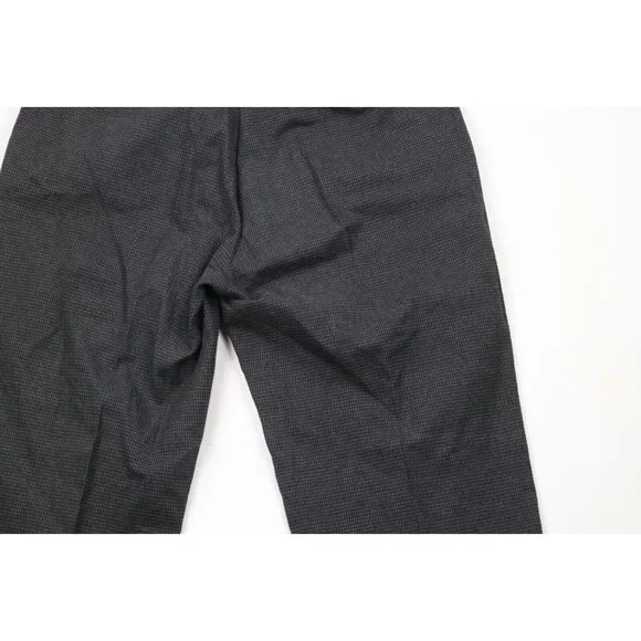 Vintage 90s Ralph Lauren Mens 34x32 Wool Blend Houndstooth Wide Leg Chino Pants